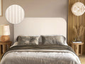 Tete de lit A fixer au mur largeur 165 cm VELO finition tissu beige - 1