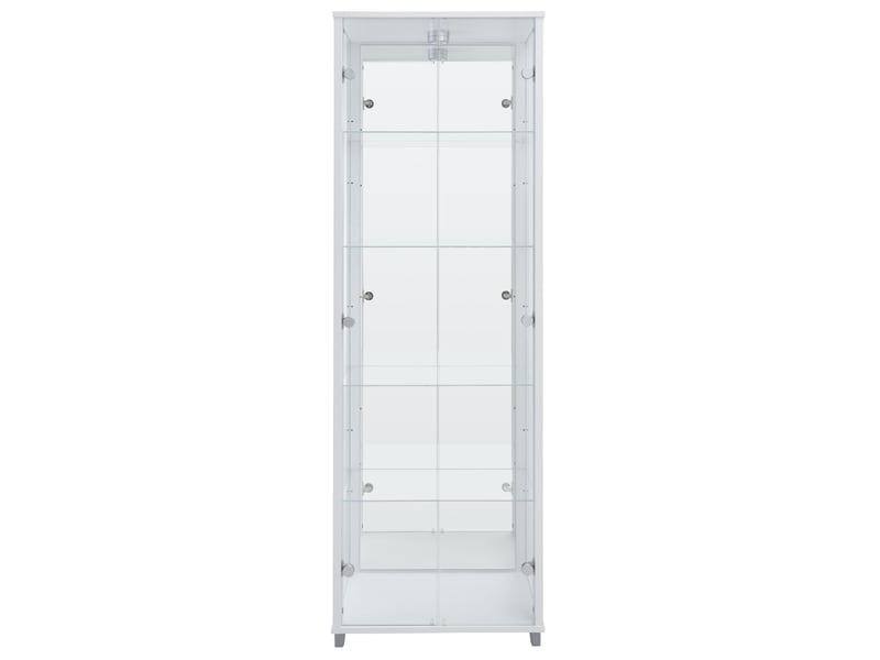 Vitrine coloris noir 4 étagère(s) PAROS BLANCHE - 58 cmx172 cm - 1