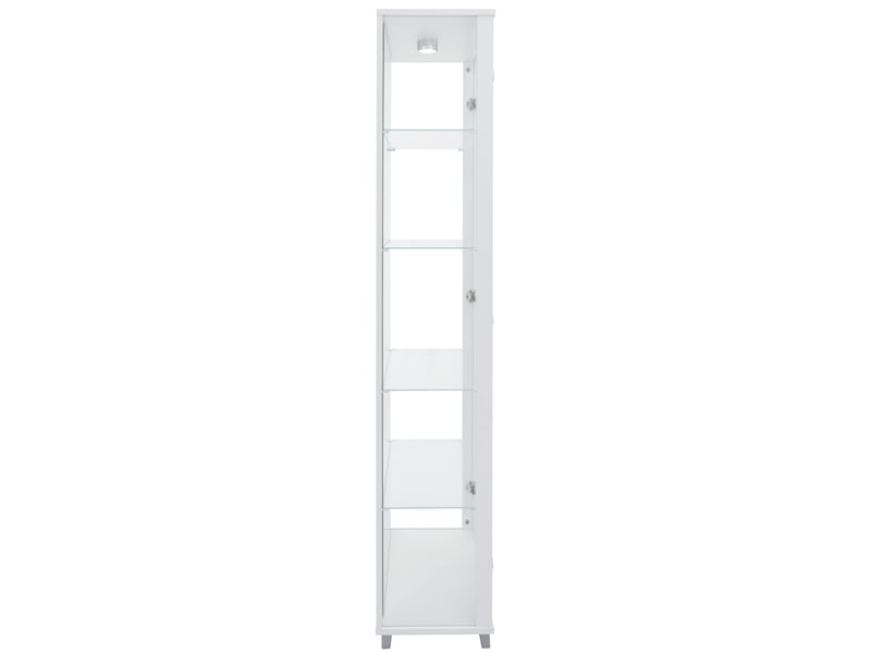 Vitrine coloris noir 4 étagère(s) PAROS BLANCHE - 58 cmx172 cm - 2