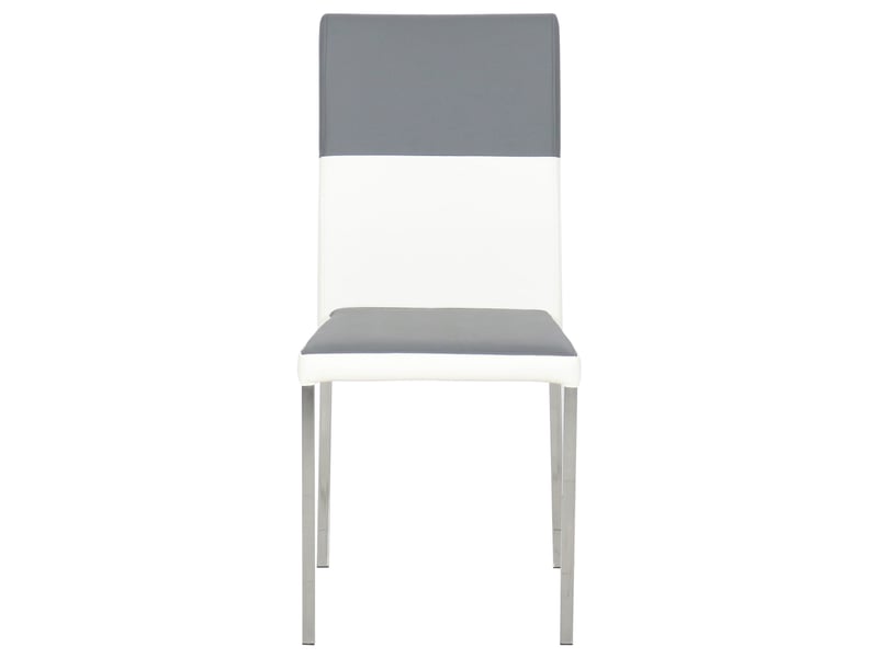 Chaise MILO coloris gris/blanc - 1