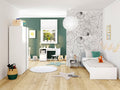 Armoire 2 porte(s) battante 0 tiroir(s) Pirouette coloris Blanc largeur 91 cm - 1