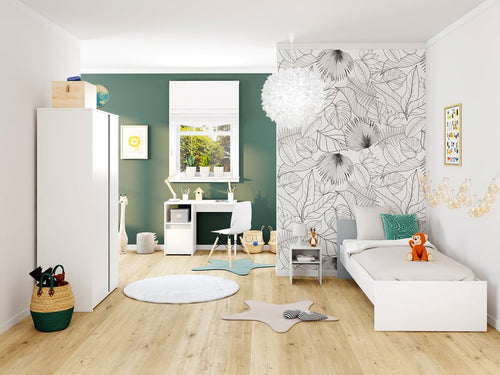 Armoire 2 porte(s) battante 0 tiroir(s) Pirouette coloris Blanc largeur 91 cm - 1