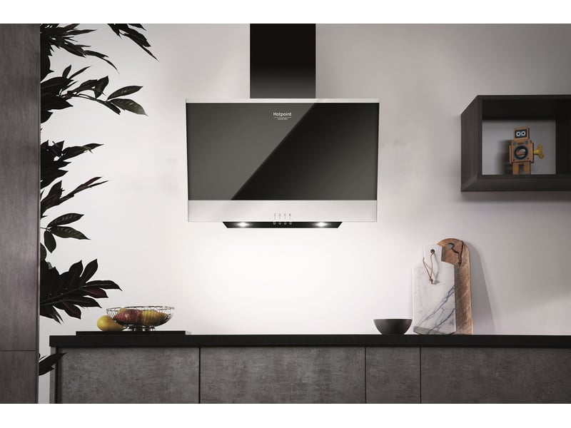 Hotte décorative Recyclage ou évacuation HOTPOINT HHVP6.6FLMK - 647 m³/h 59.8 cm - 1