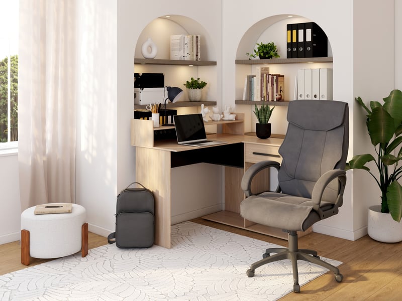 Fauteuil de bureau Fiel avec assise réglable en hauteur - 1