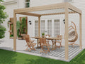 Table de jardin en acacia avec extension 150-210 cm DANANG - 1
