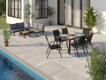 Ensemble table de jardin 150 cm + 6 fauteuils MANOSQUE - 1