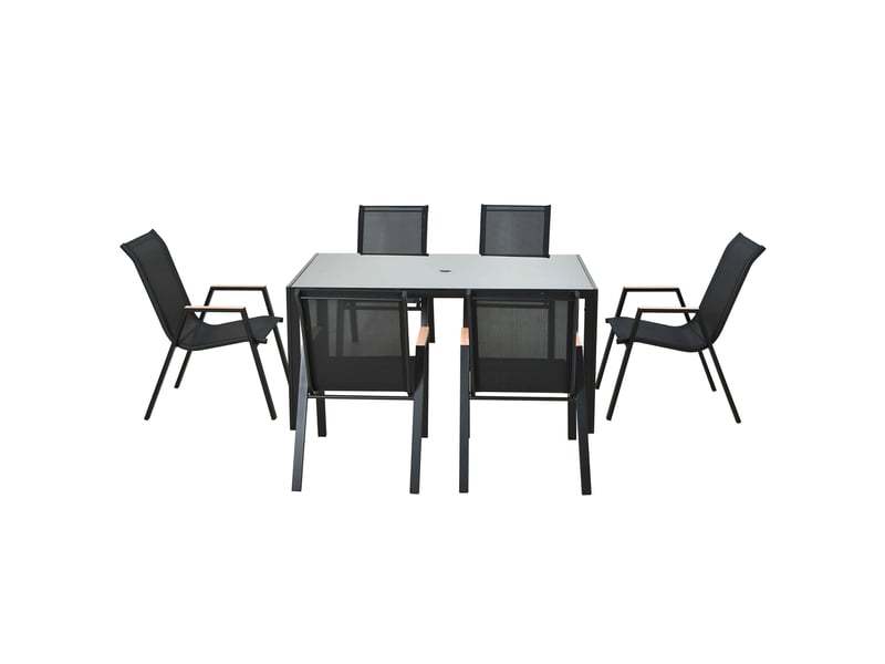 Ensemble table de jardin 150 cm + 6 fauteuils MANOSQUE - 2