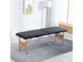 Table de massage pliante 2 zones sac tranport inclus 186l x 60l x 58-81h cm bois synthétique noir - 1