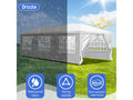 3x9m tonnelle tente de réception avec fenêtrestente de jardin protection contre soleil et pluie,blanc,8 morceau de tissu - 1
