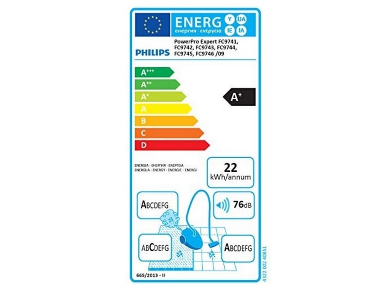 Aspirateur traineau sans sac PHILIPS FC9745-09 - 75 dB 2 litre(s) - 1