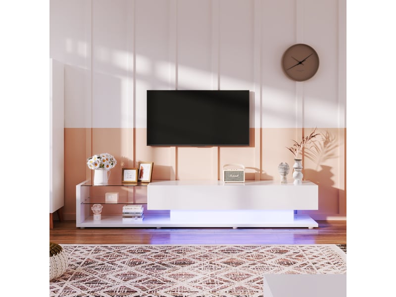 Meuble tv coloris blanc 170 cm WISHDOR - 1