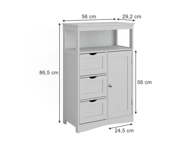 Vicco meuble salle de bain, blanc, 56x86.5cm - 1