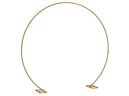 Arche décorative - arche de mariage - arche de ballon - dim. 280l x 60l x 258h cm - acier doré - 2
