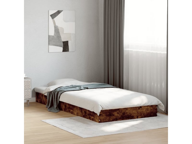 Lit simple 80x190 cm VIDAXL coloris marron - 1