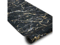 Tapis de couloir antidérapant lotus galactic 9523 marbre noir l'or lavable 120cm 120x880 cm - 1