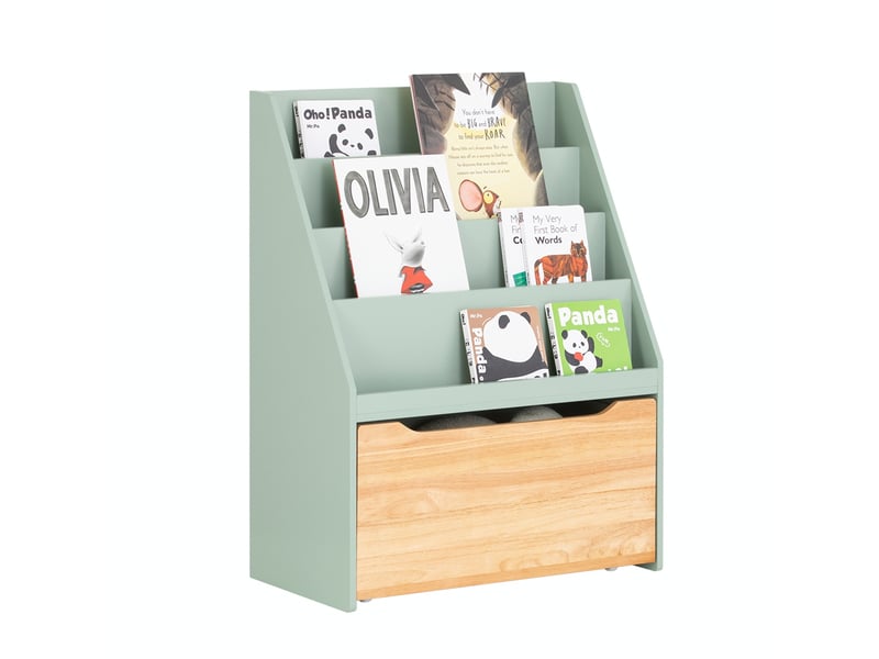 Bibliotheque coloris vert SOBUY - 30 cm x 80 cm - 2