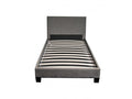 Lit simple 90x190 cm LE QUAI DES AFFAIRES coloris gris - 1