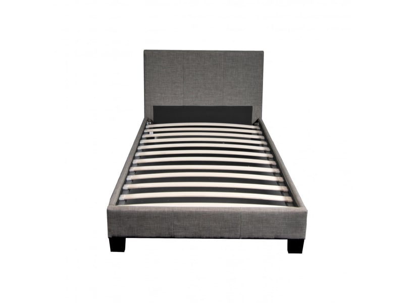 Lit simple 90x190 cm LE QUAI DES AFFAIRES coloris gris - 1