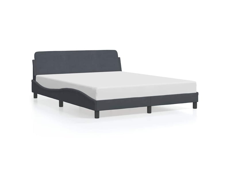 Lit 2 places 160x200 cm VIDAXL coloris gris - 2