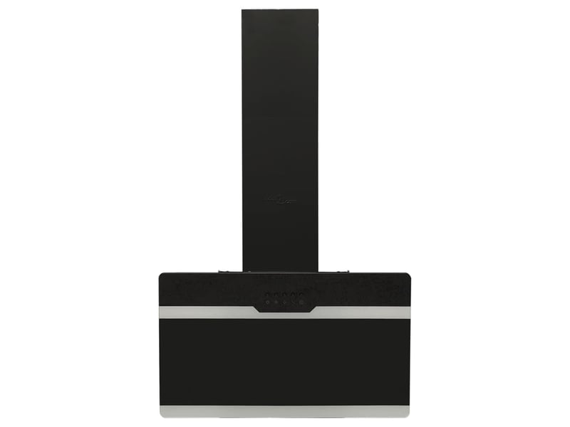 Vidaxl hotte murale 60 cm acier et verre trempé noir - 1