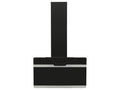 Vidaxl hotte murale 60 cm acier et verre trempé noir - 1