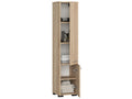 Colonne salle de bains akord fin chêne sonoma 30 cm 2 portes façade chêne sonoma 5 étagères 30x30x140 cm - 1