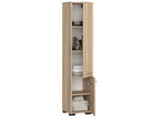 Colonne salle de bains akord fin chêne sonoma 30 cm 2 portes façade chêne sonoma 5 étagères 30x30x140 cm - 1