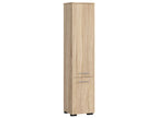 Colonne salle de bains akord fin chêne sonoma 30 cm 2 portes façade chêne sonoma 5 étagères 30x30x140 cm - 2