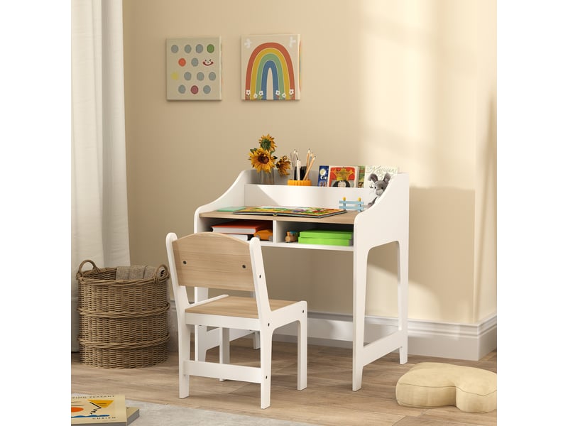 Bureau enfant coloris beige - 1