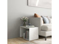 Vidaxl table d'appoint blanc 59x36x38 cm bois d'ingénierie - 1