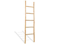 Vidaxl échelle à serviettes 5 échelons bambou 150 cm - 1