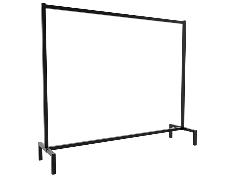 Portant à vêtement melva dans le style industriel , noir 150x38x120 - 2