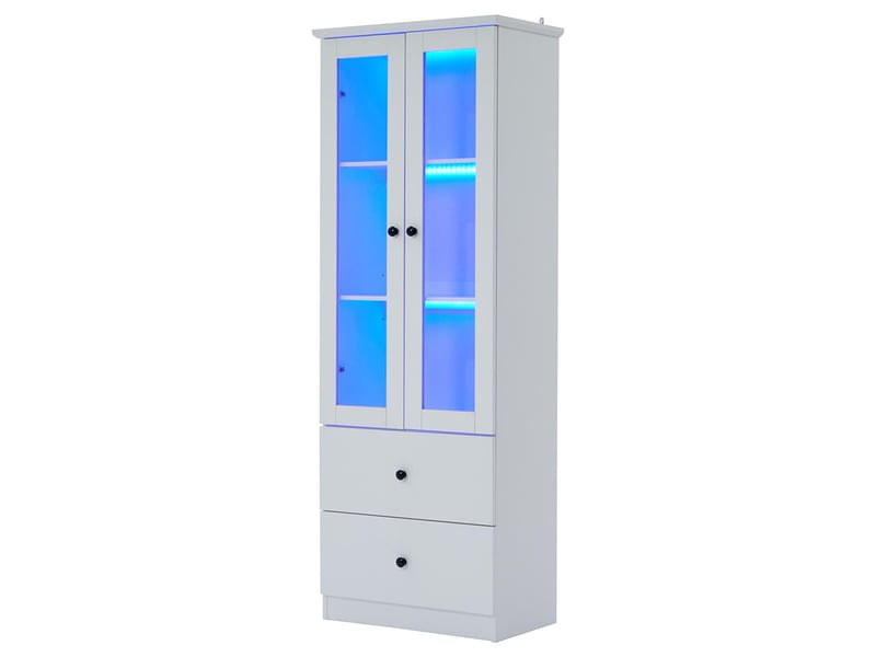 Vitrine coloris blanc SWEIKO - 60 cmx165 cm - 2