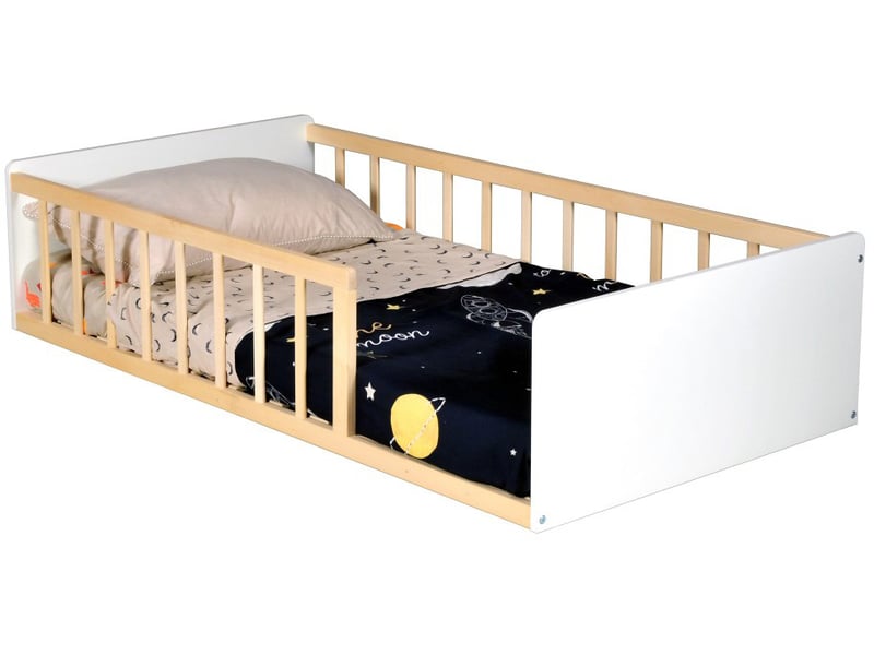 Lit simple 80x160 cm LE QUAI DES AFFAIRES coloris bois clair - 2