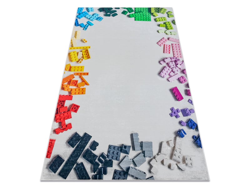Tapis lavable bambino 38480 kit de construction pour les enfants antidérapant - gris jaune 140x200 cm - 2