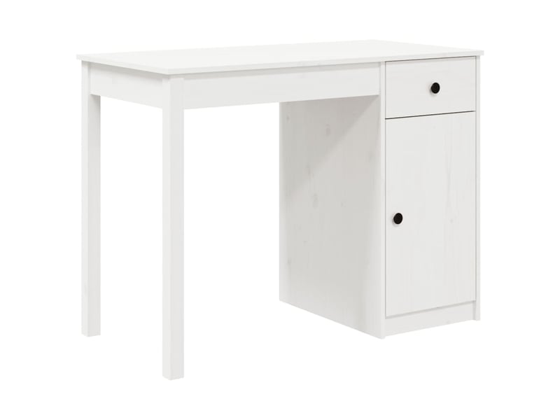 Bureau 100 cm coloris blanc - 2