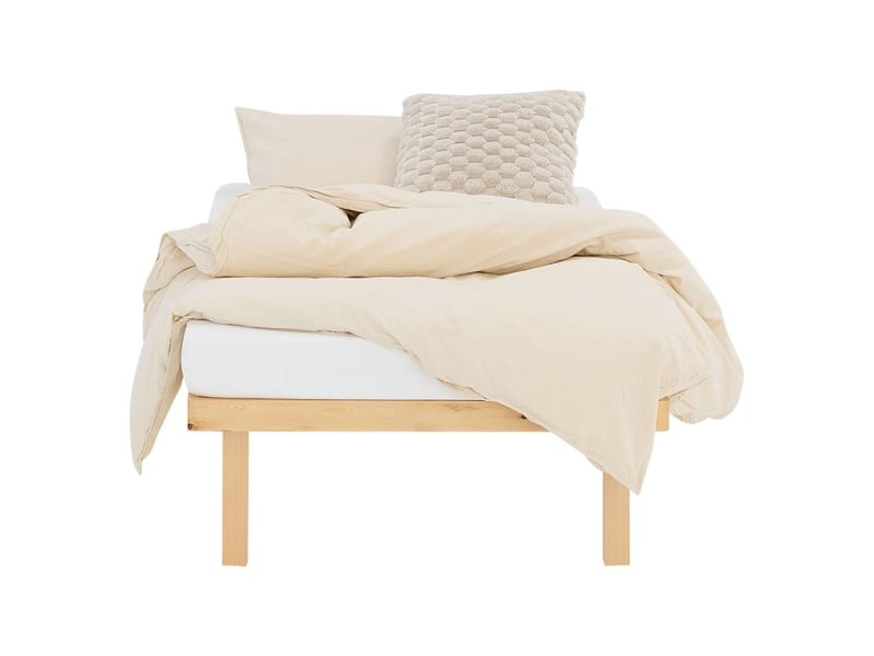 Lit simple 90x200 cm 2927 coloris beige - 1