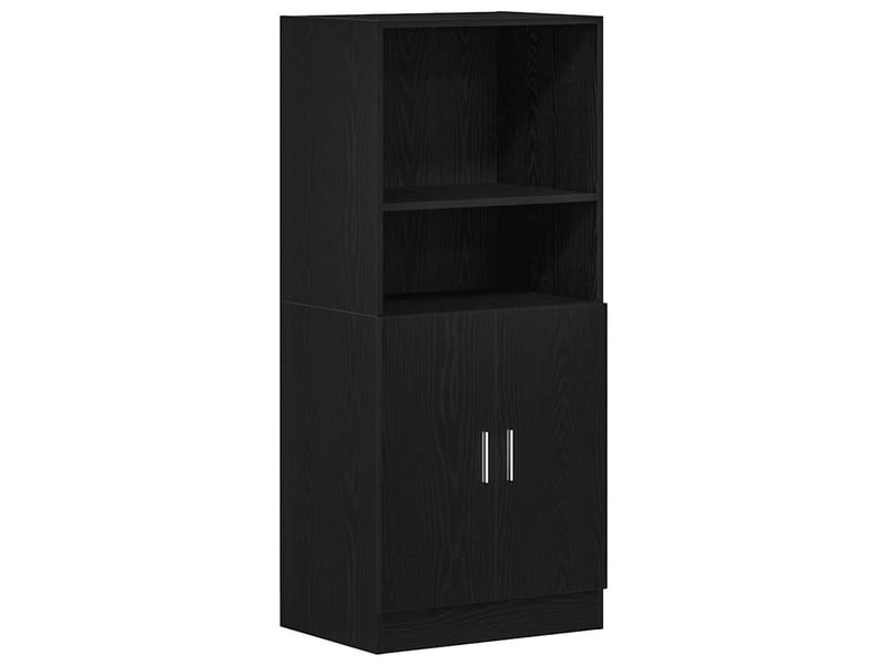 Vidaxl armoire de cuisine noir 57x41,5x131,5 cm bois d'ingénierie - 2