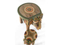 Ensemble de 2 figurines en bois de manguier sculpté et peint à la main - 1