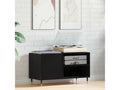 Vidaxl meuble à vinyles chêne noir 85 x 38 x 48 cm bois d'ingénierie - 1