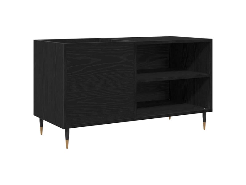 Vidaxl meuble à vinyles chêne noir 85 x 38 x 48 cm bois d'ingénierie - 2
