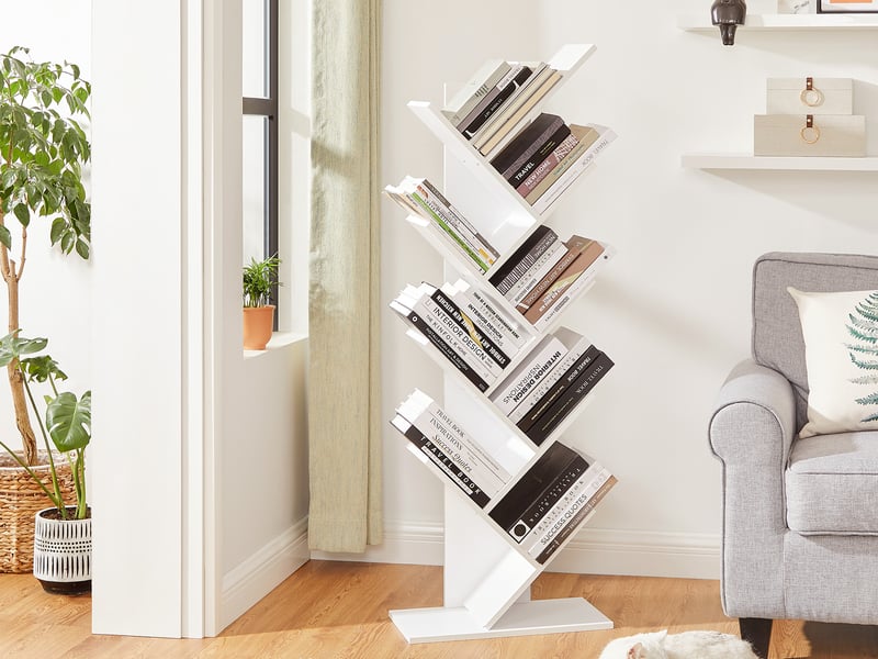 Bibliotheque coloris blanc 9 étagère(s) VASAGLE - 25 cm x 141 cm - 1