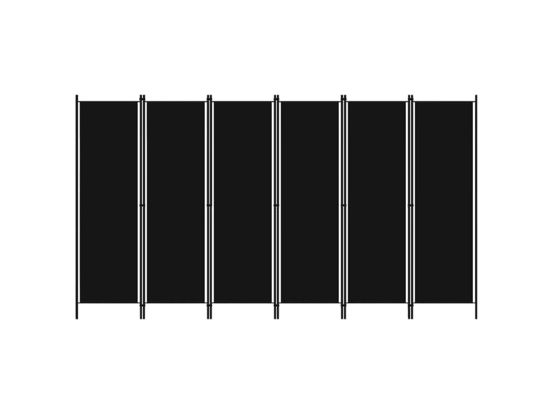 Paravent cloison de séparation - 6 panneaux noir 300x180 cm fr1932 - 1