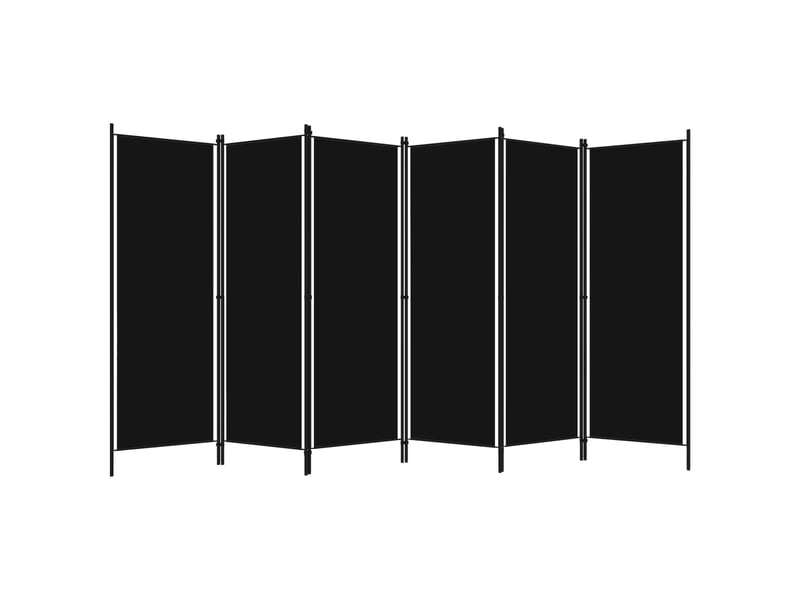 Paravent cloison de séparation - 6 panneaux noir 300x180 cm fr1932 - 2