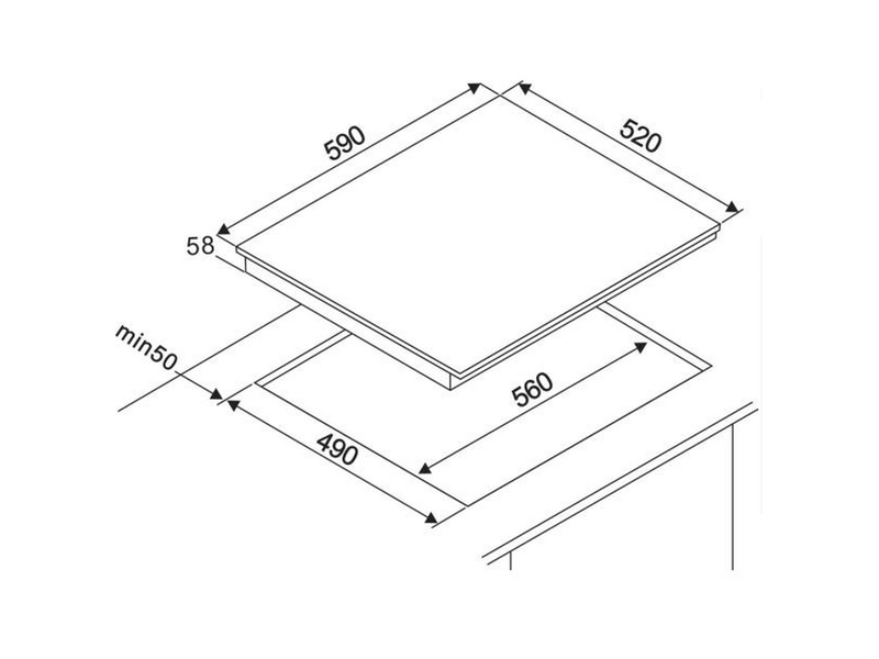 Plaque de cuisson à induction AMICA AIM3530 - 3 foyer(s) 5500 watts - 1