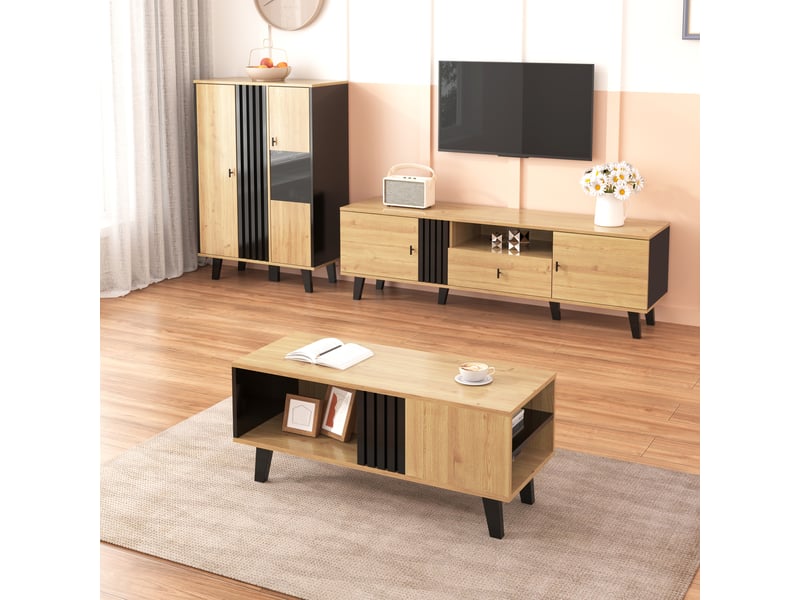 Meuble tv coloris naturel 170 cm WISHDOR - 2