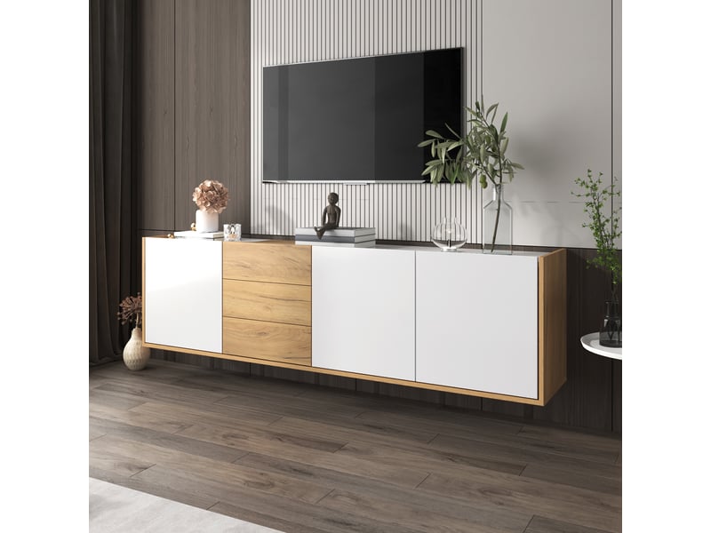 Meuble tv coloris bicolore 171.5 cm REDOM - 1