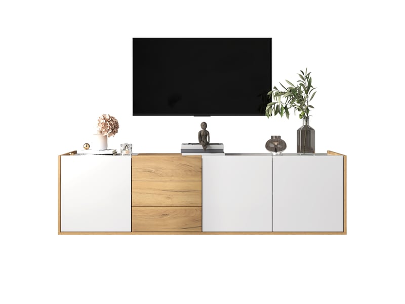 Meuble tv coloris bicolore 171.5 cm REDOM - 2