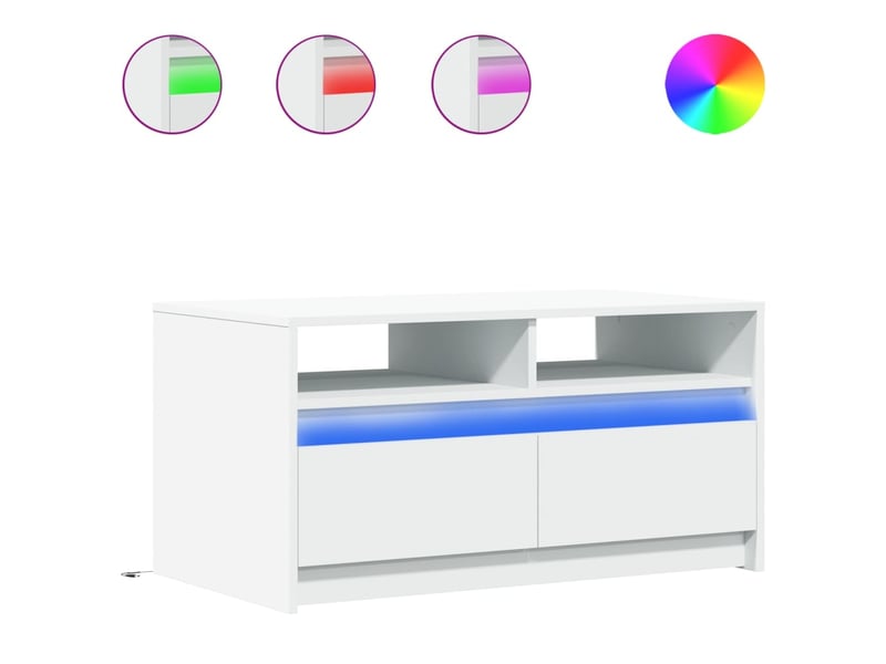 Table basse rond(e) coloris blanc DECOSHOP 26 - 2
