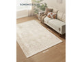 Tapis décoratif, tapis de chambre 160 x 230 cm, tapis de salon, tapis antidérapant, pour salon, lavable en machine, style bohème, beige cappuccino - 1